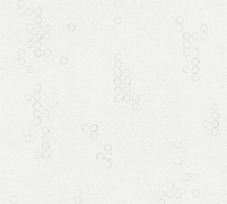 Skaben Wallpaper Dots / Circles - Dots Wallpaper / Circles Wallpaper White / Grey 10,05 m x 0,53 m main product photo