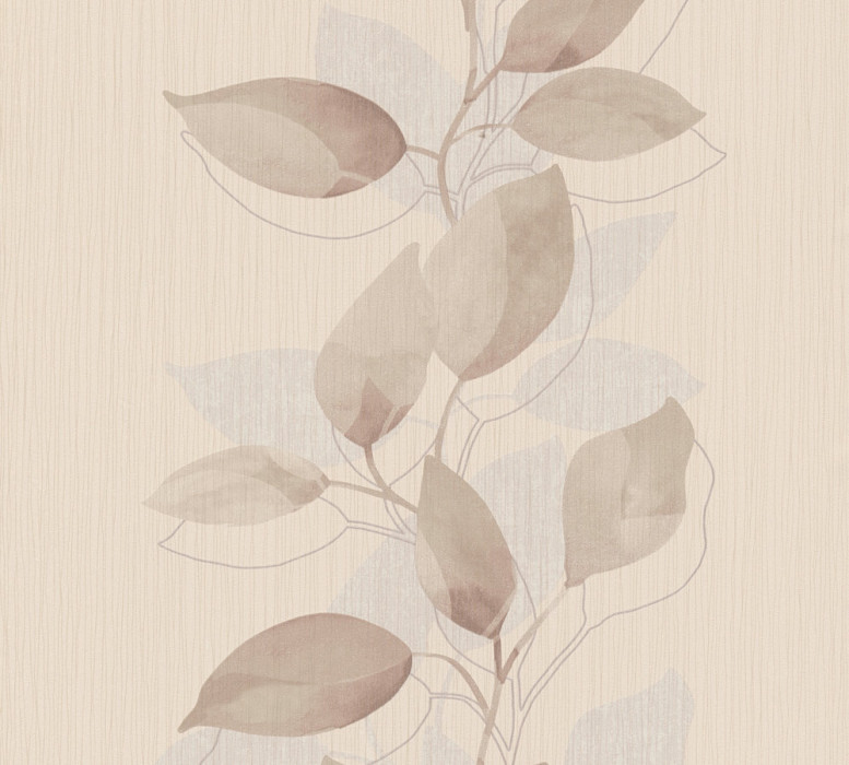 Papel pintado Skaben Flores - papel pintado floral marrón / beige 10,05 m x 0,53 m main product photo