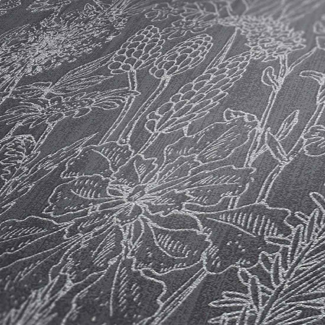 Skaben Tapete Flowers Blumentapete Rot / Braun Raum2