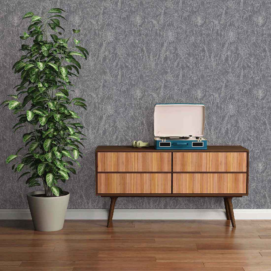 Skaben Tapete Flowers Blumentapete Rot / Braun Raum5