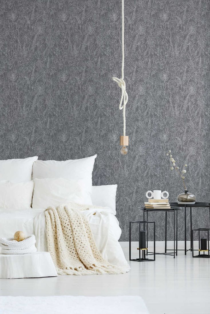 Skaben Tapete Flowers Blumentapete Rot / Braun Raum6