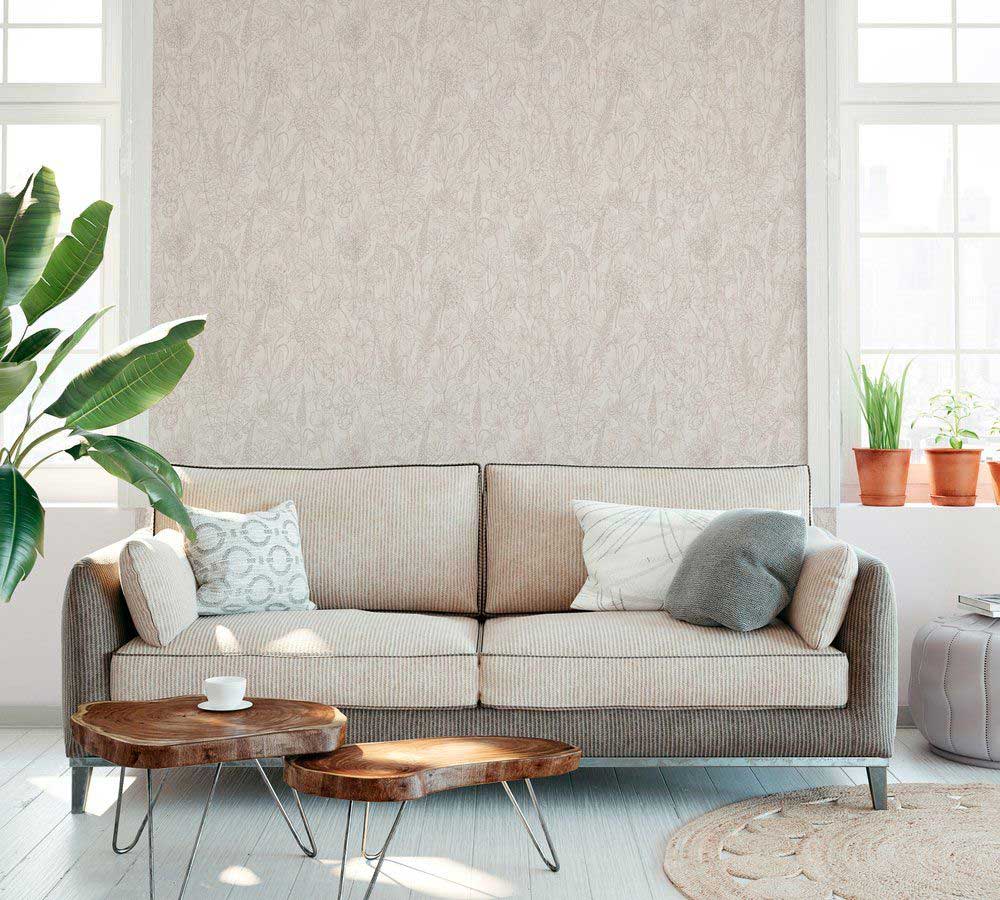 Skaben Tapete Tiles Fliesentapete Weiß Raum4