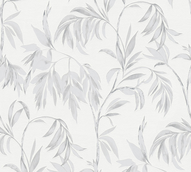 Skaben Wallpaper Flowers - Floral Wallpaper Grey / White 10.05 m x 0.53 m D2038 main product photo