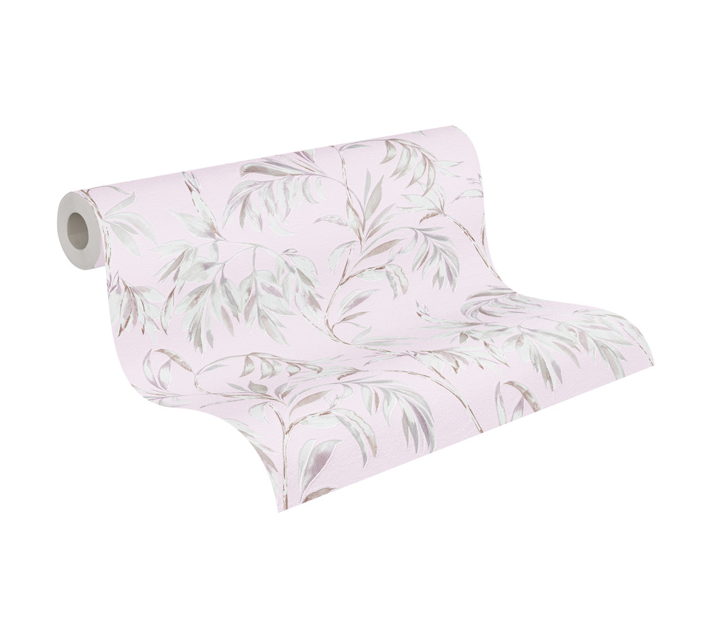 Skaben Tapete Flowers Blumentapete Grau / Weiß Raum3