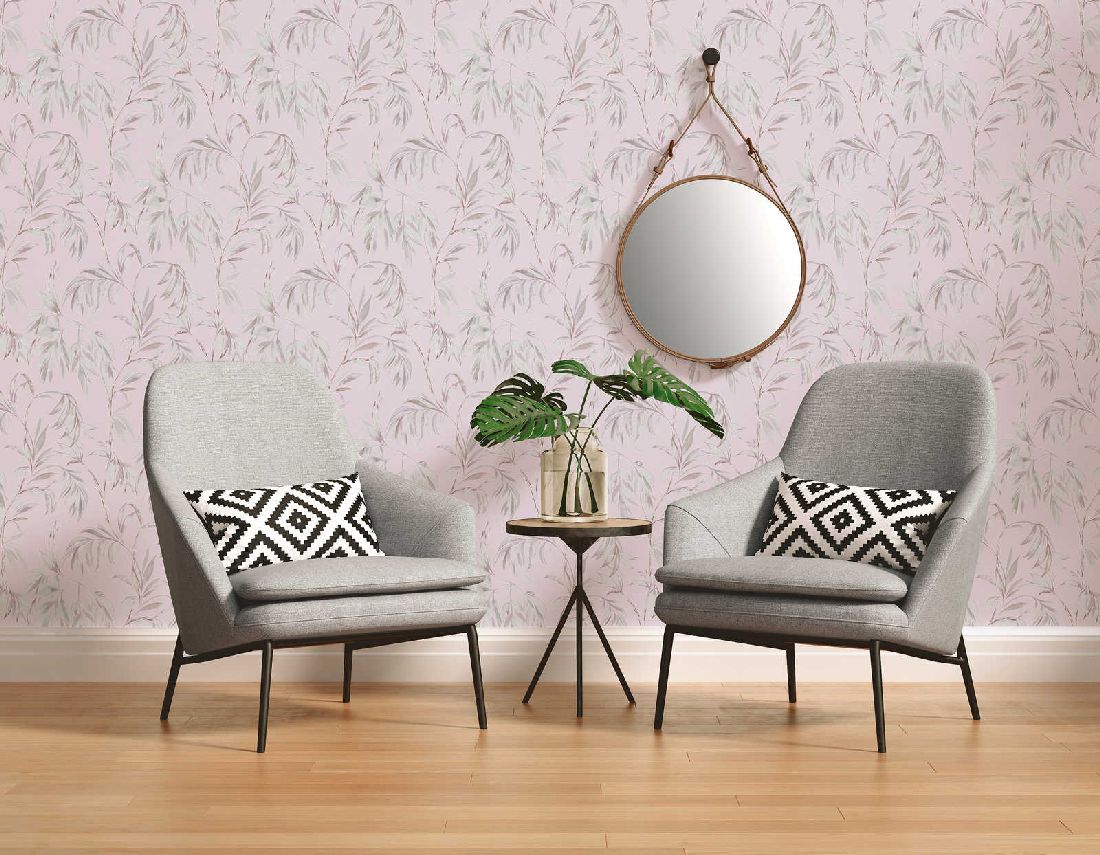 Skaben Tapete Flowers Blumentapete Grau / Weiß Raum6