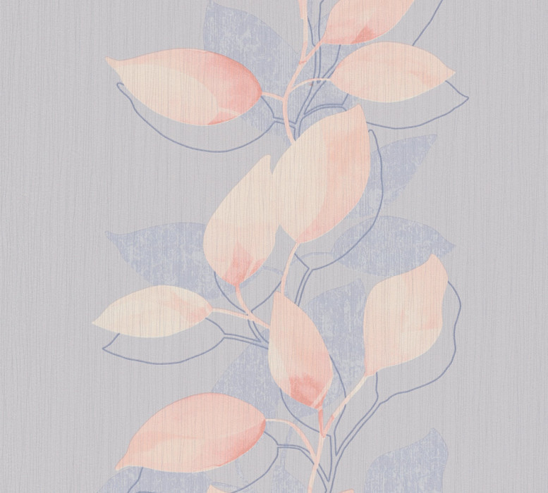 Papel pintado Skaben Flores - Papel pintado Flores rosa / azul 10,05 m x 0,53 m main product photo