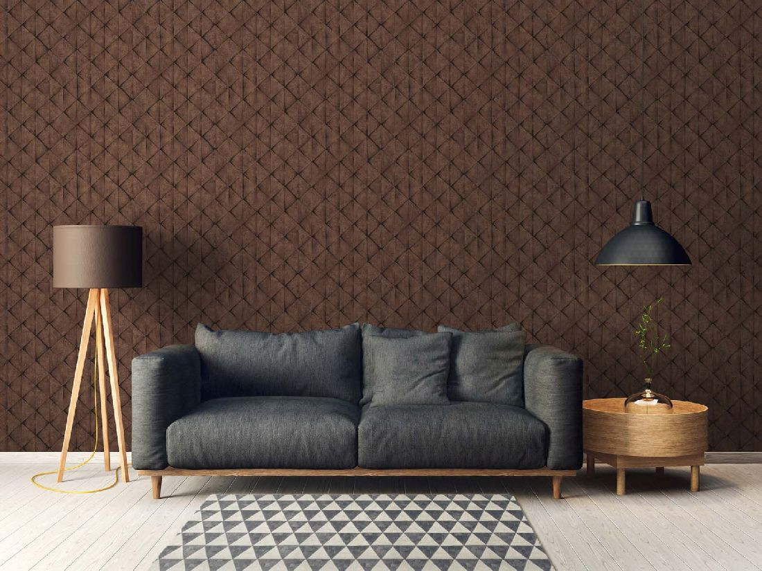 Skaben Tapete Stone Steintapete Grau / Beige Raum6