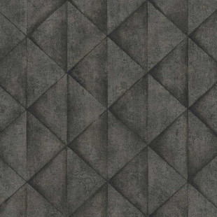 Skaben Tapete Geometric - Geometrische Tapete Grau / Schwarz 10,05 m x 0,53 m