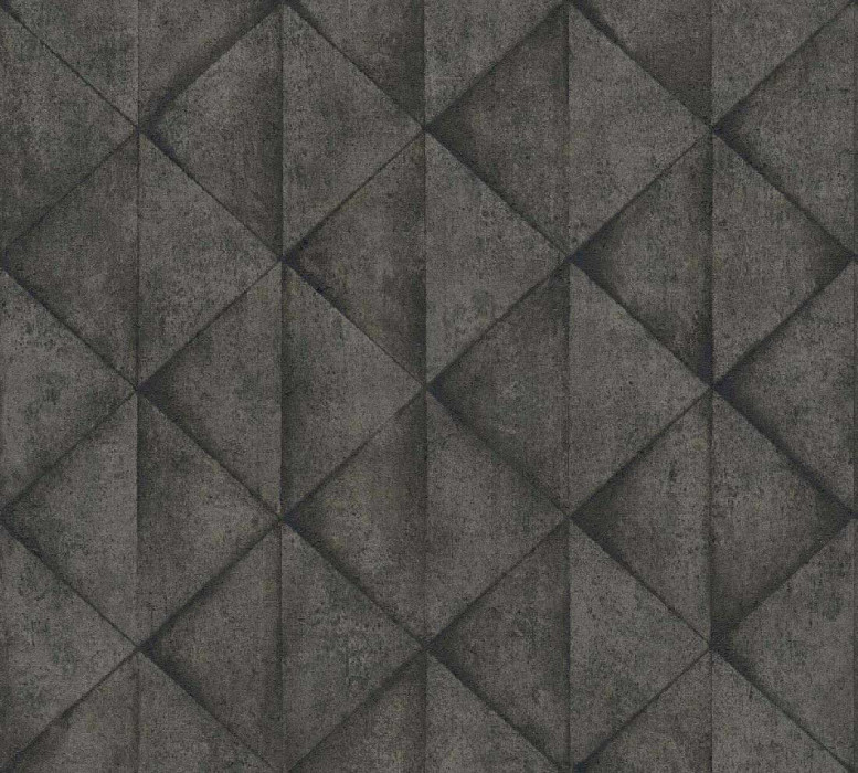 Skaben Tapete Geometric - Geometrische Tapete Grau / Schwarz 10,05 m x 0,53 m main product photo