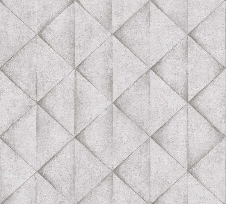 Skaben Geometric Wallpaper Grey / White 10.05 m x 0.53 m main product photo