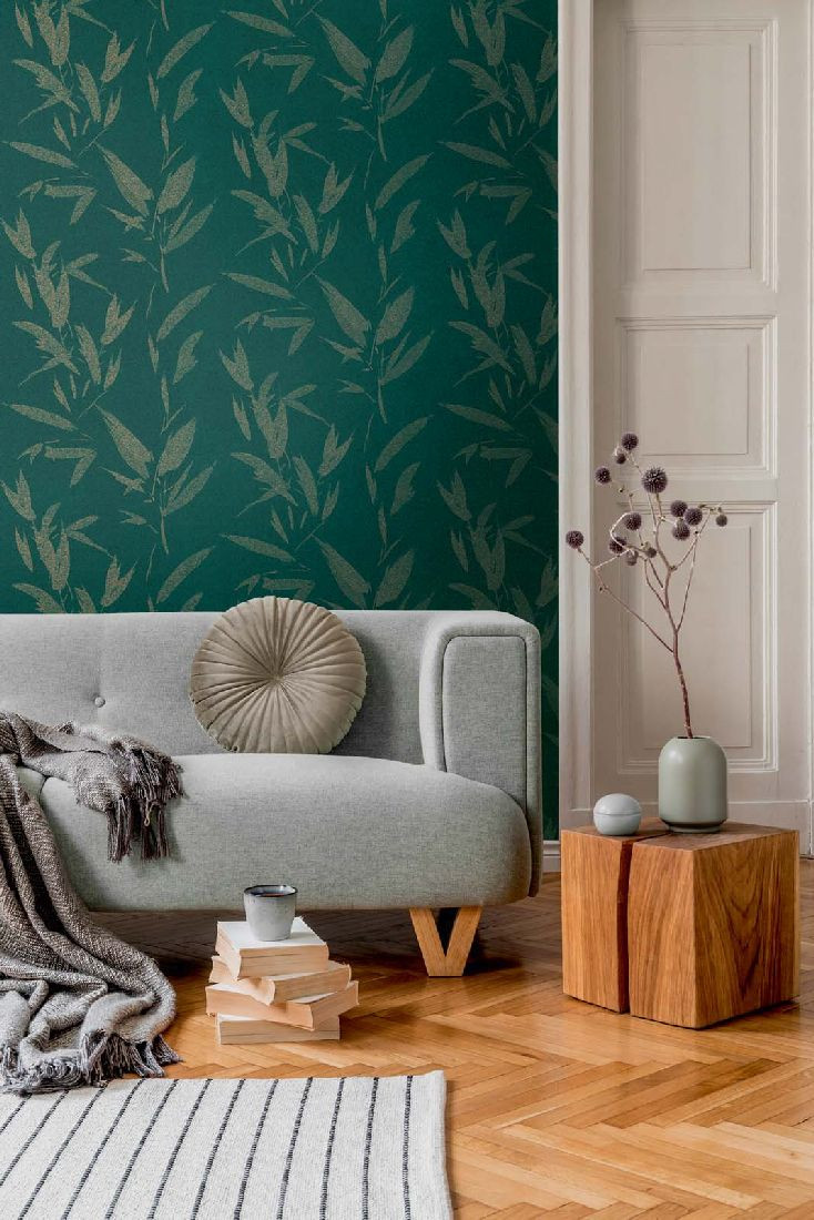 Skaben Tapete Stone Steintapete Grau / Anthrazit Raum2