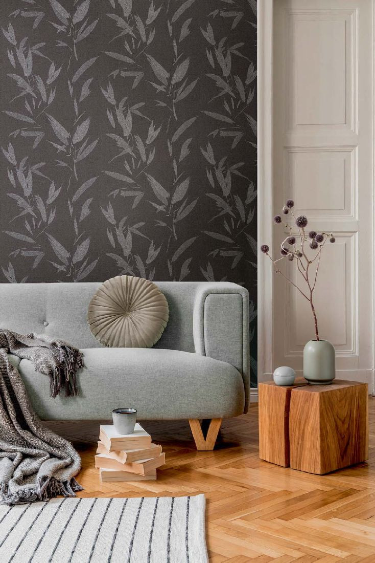 Skaben Tapete Stone Steintapete Grau / weiß Raum2