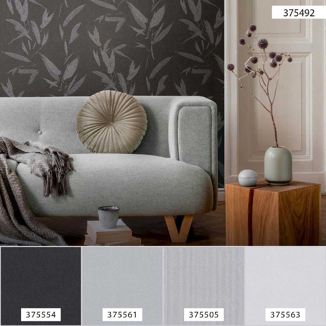 Skaben Tapete Stone Steintapete Grau / weiß Raum7