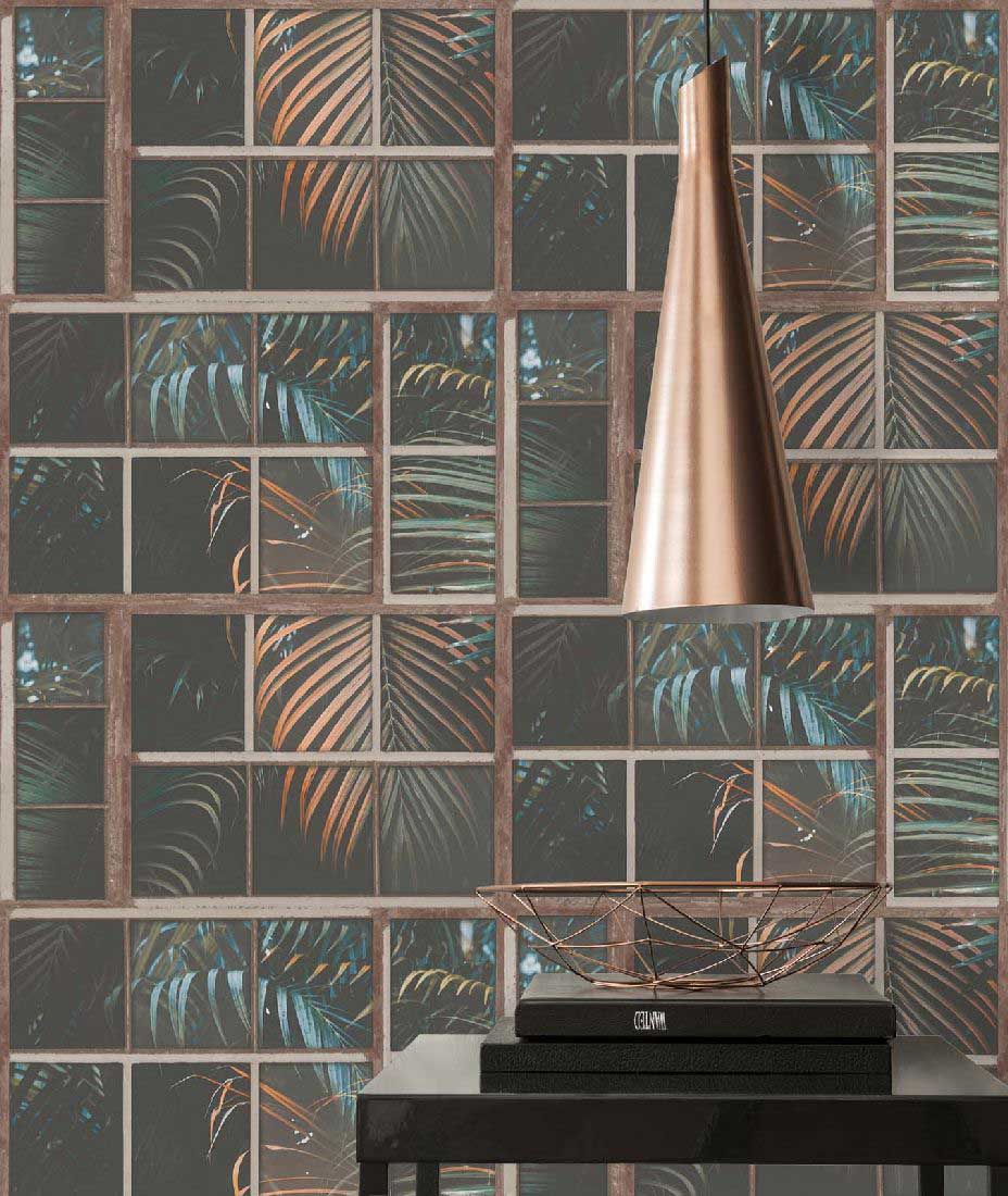 Skaben Tapete Uni Unitapete Grau Raum5