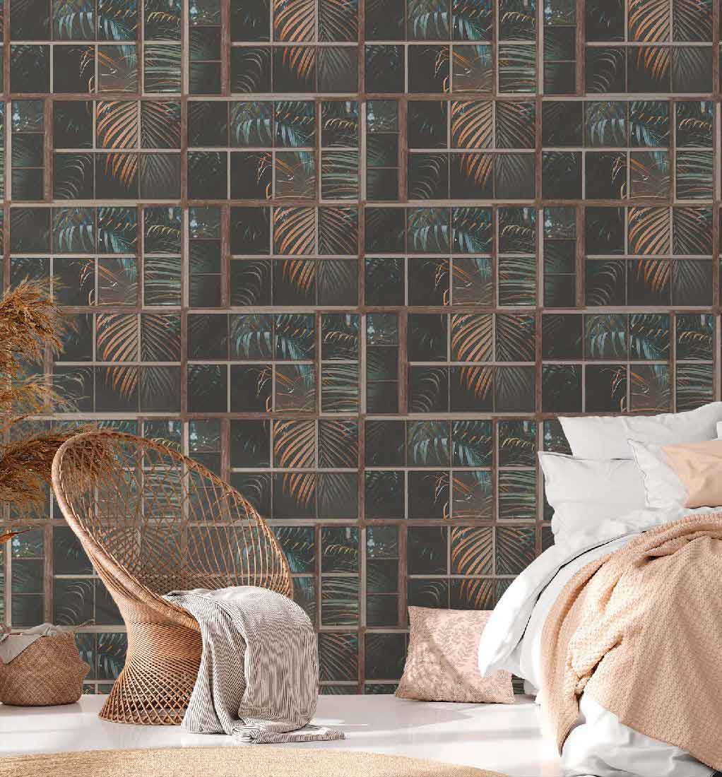 Skaben Tapete Uni Unitapete Grau Raum6