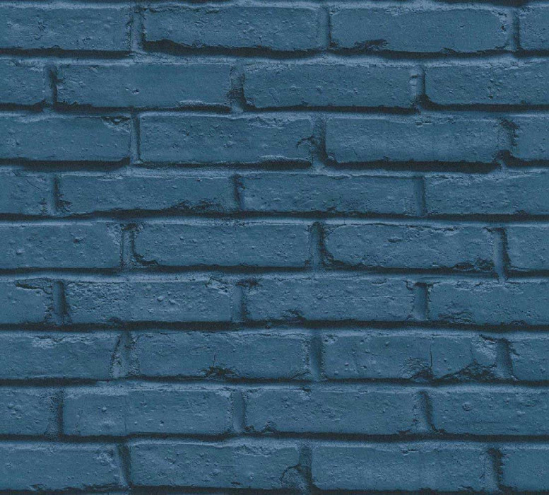 Skaben Papier peint Stone - Papier peint en pierre Bleu 10,05 m x 0,53 m main product photo