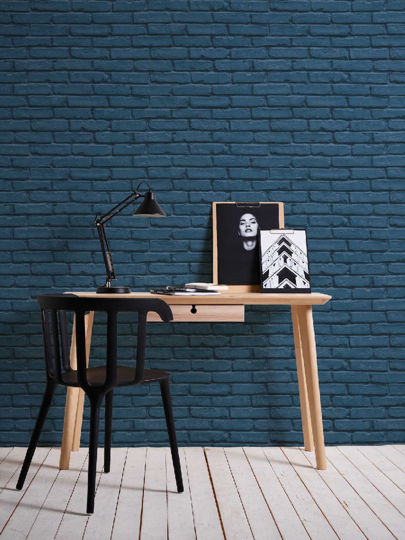 Skaben Tapete Uni Unitapete Blau Raum6