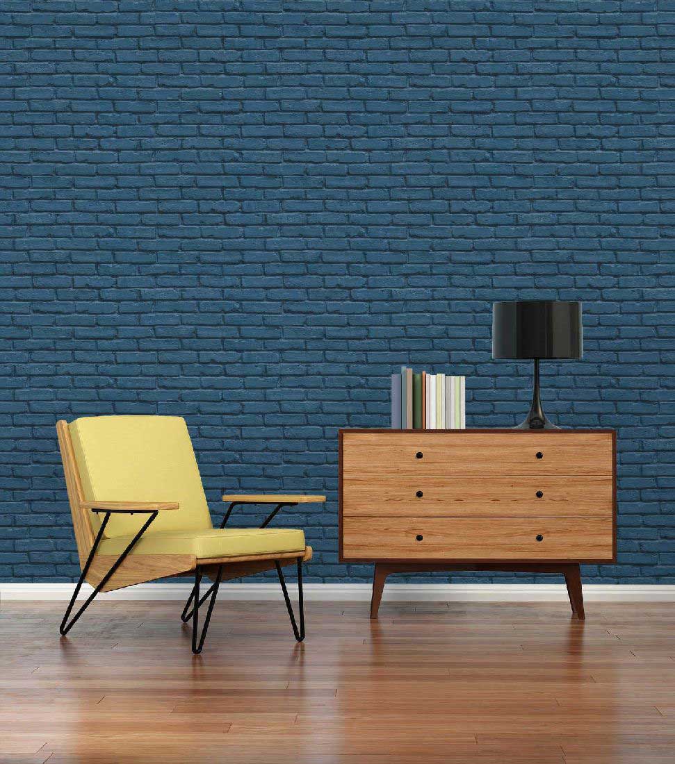 Skaben Tapete Uni Unitapete Blau Raum7