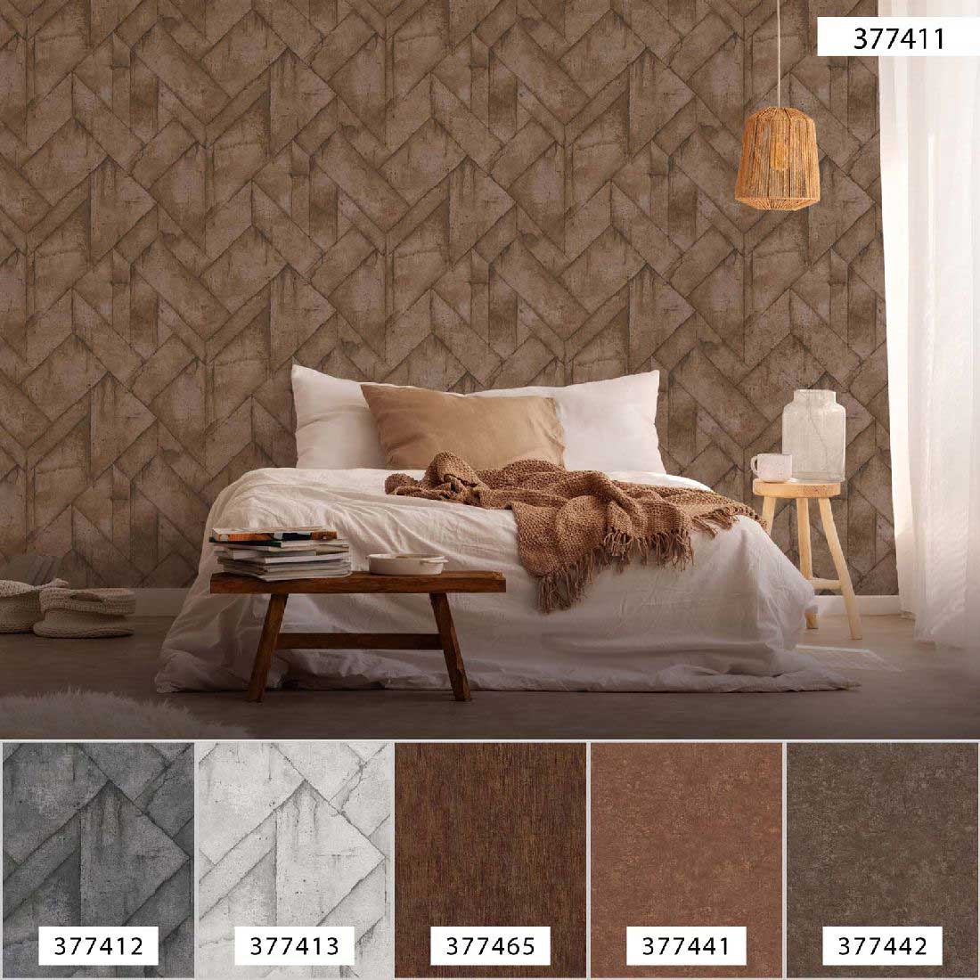 Skaben Tapete Stripe Streifentapete Rosa / Creme Raum7