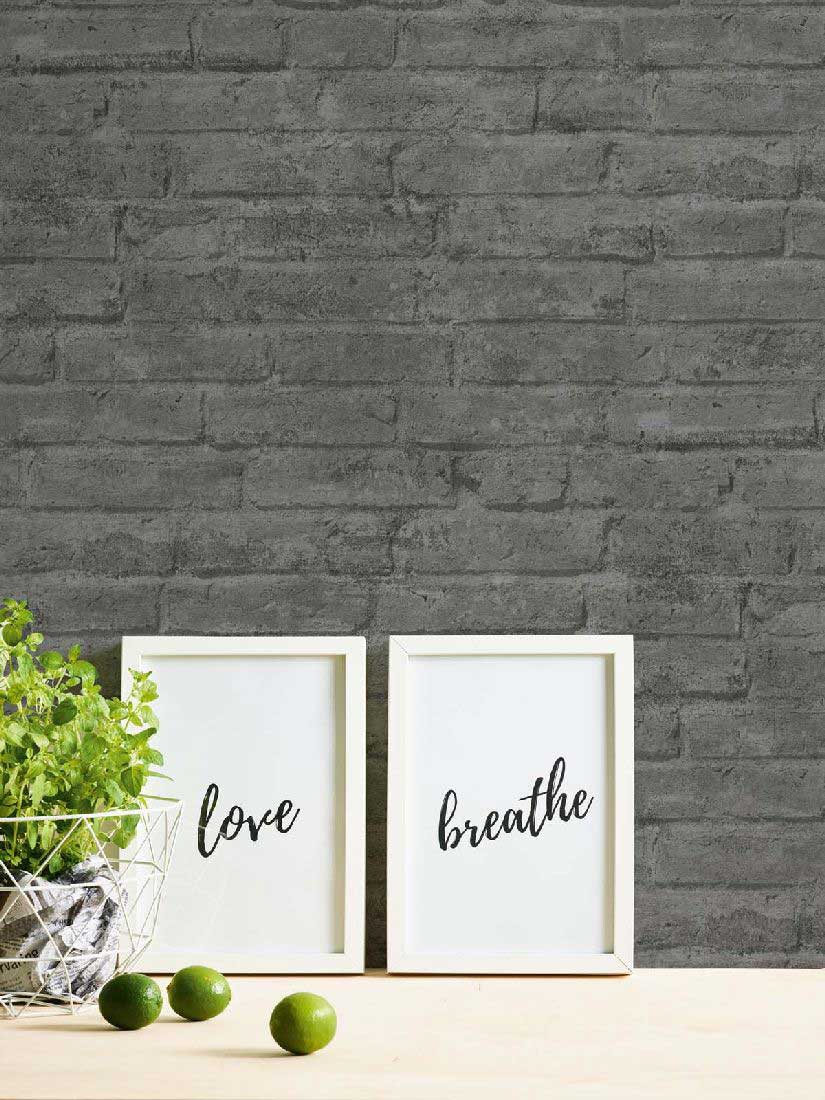 Skaben Tapete Uni Unitapete Grau Raum4