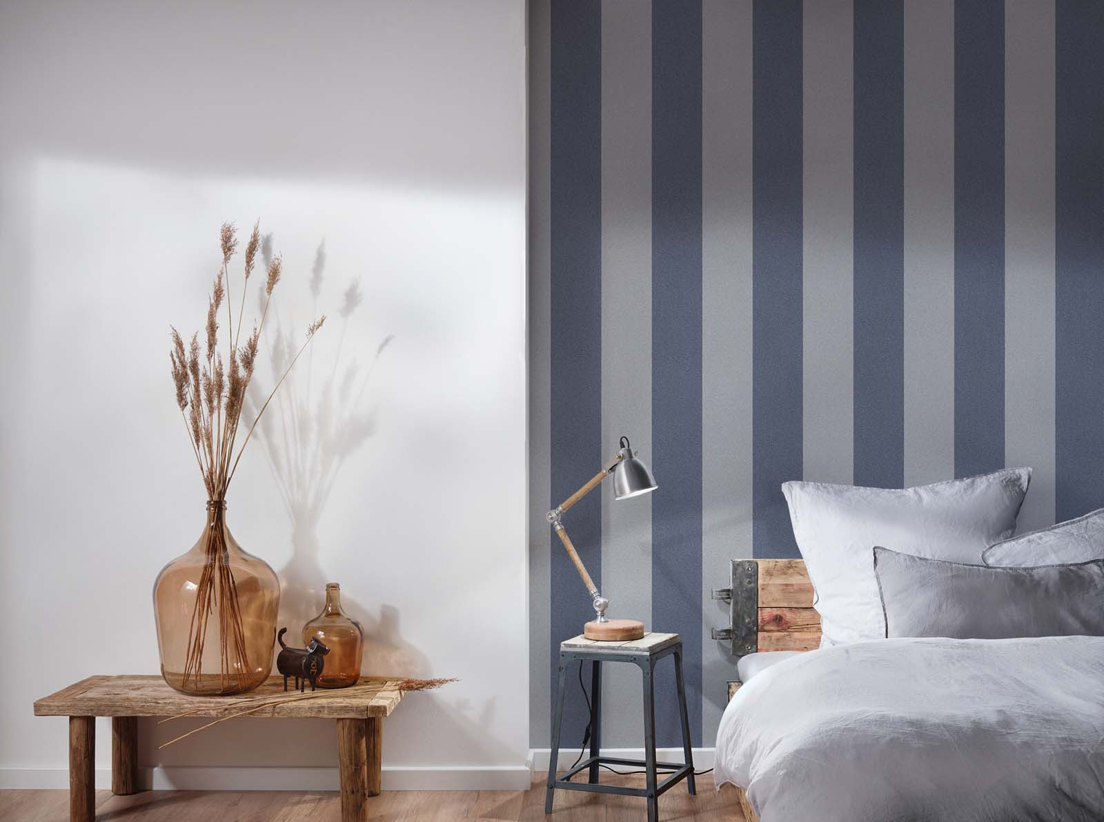 Skaben Tapete Uni Unitapete Grau Raum6