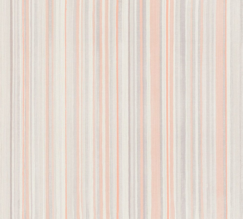 Skaben papel pintado a rayas - papel pintado a rayas naranja / gris 10,05 m x 0,53 m main product photo