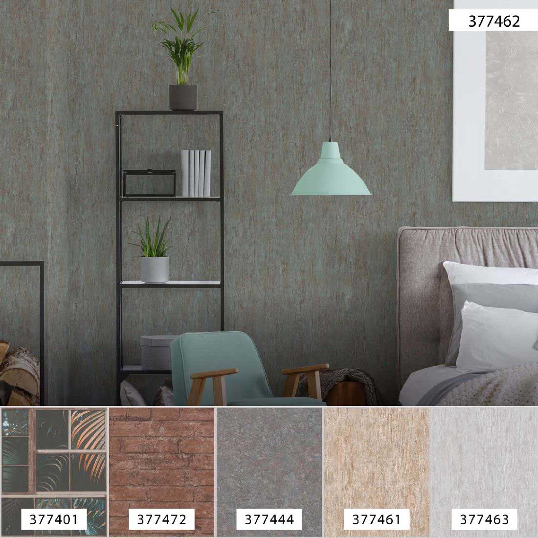 Skaben Tapete Uni Unitapete Beige / Türkis Raum7