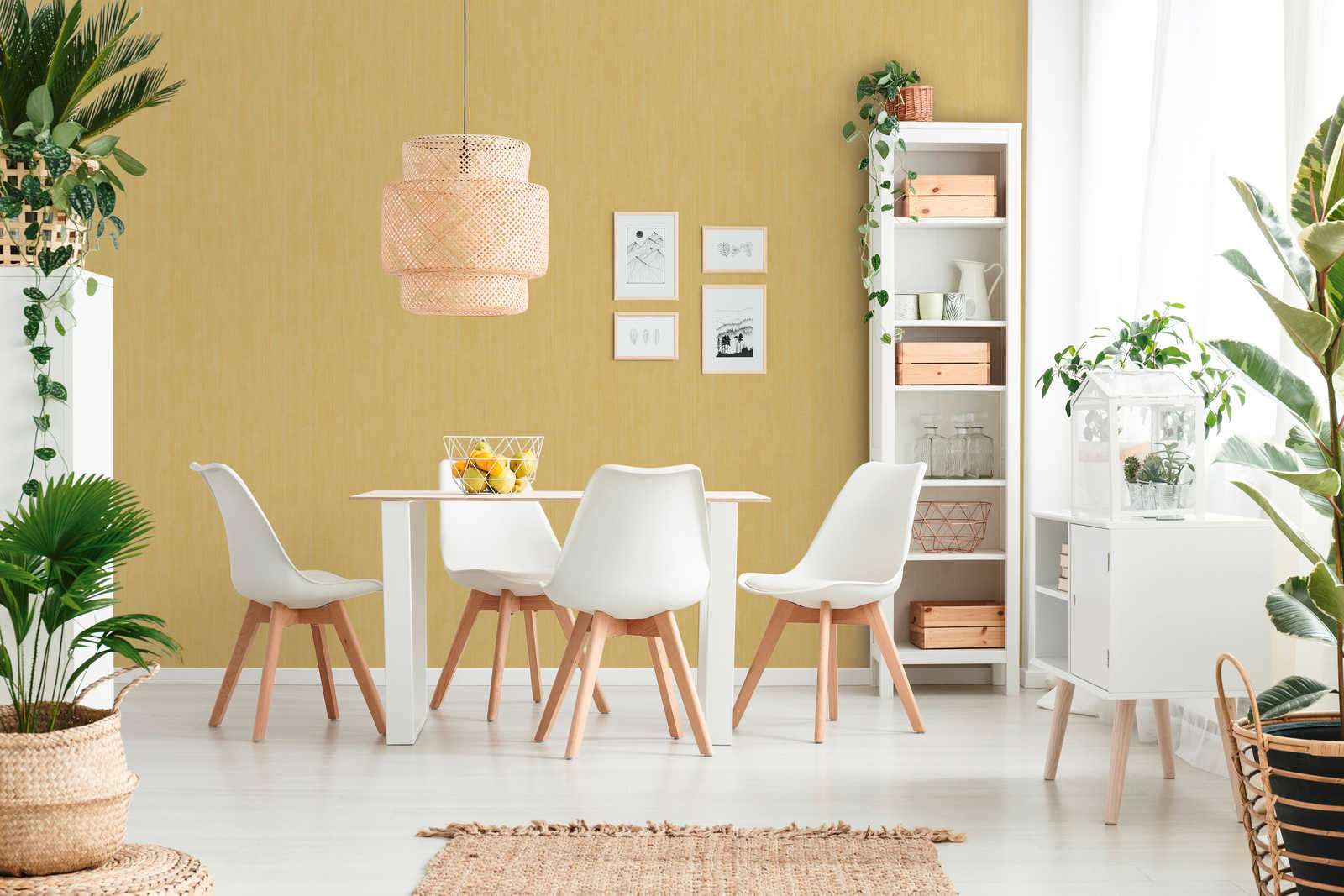 Skaben Tapete Uni Unitapete Blau / Grau Raum6