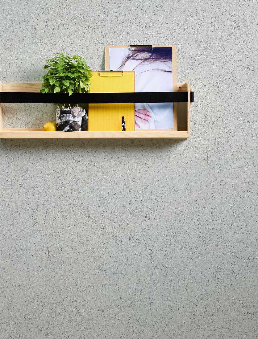 Skaben Tapete Uni Unitapete Grau Raum4