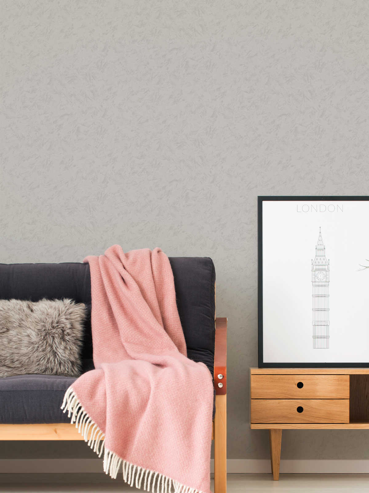 Skaben Tapete Uni Unitapete Gelb Raum5