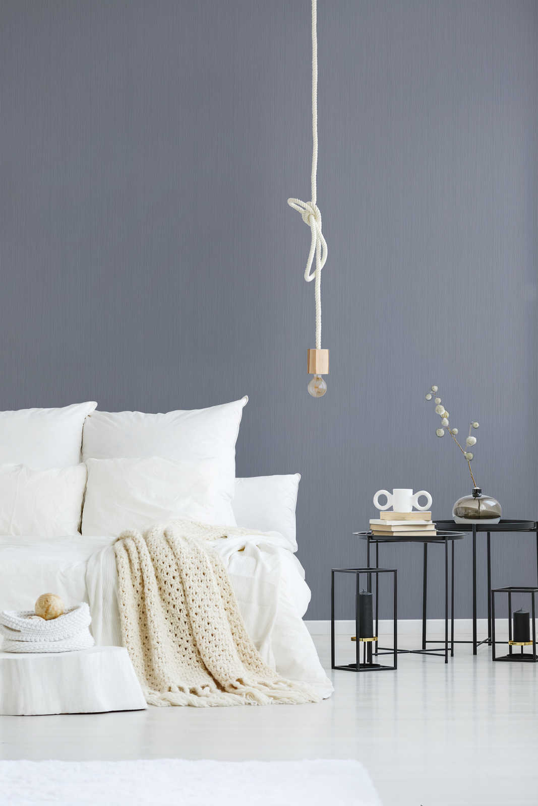 Skaben Tapete Uni Unitapete Blau Raum6