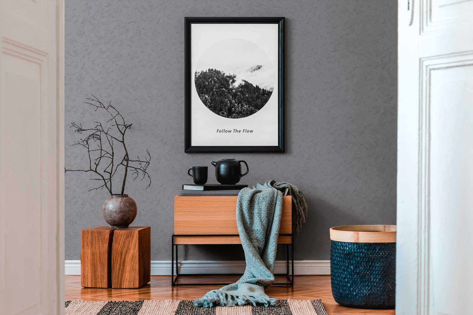 Skaben Tapete Uni Unitapete Grün Raum5