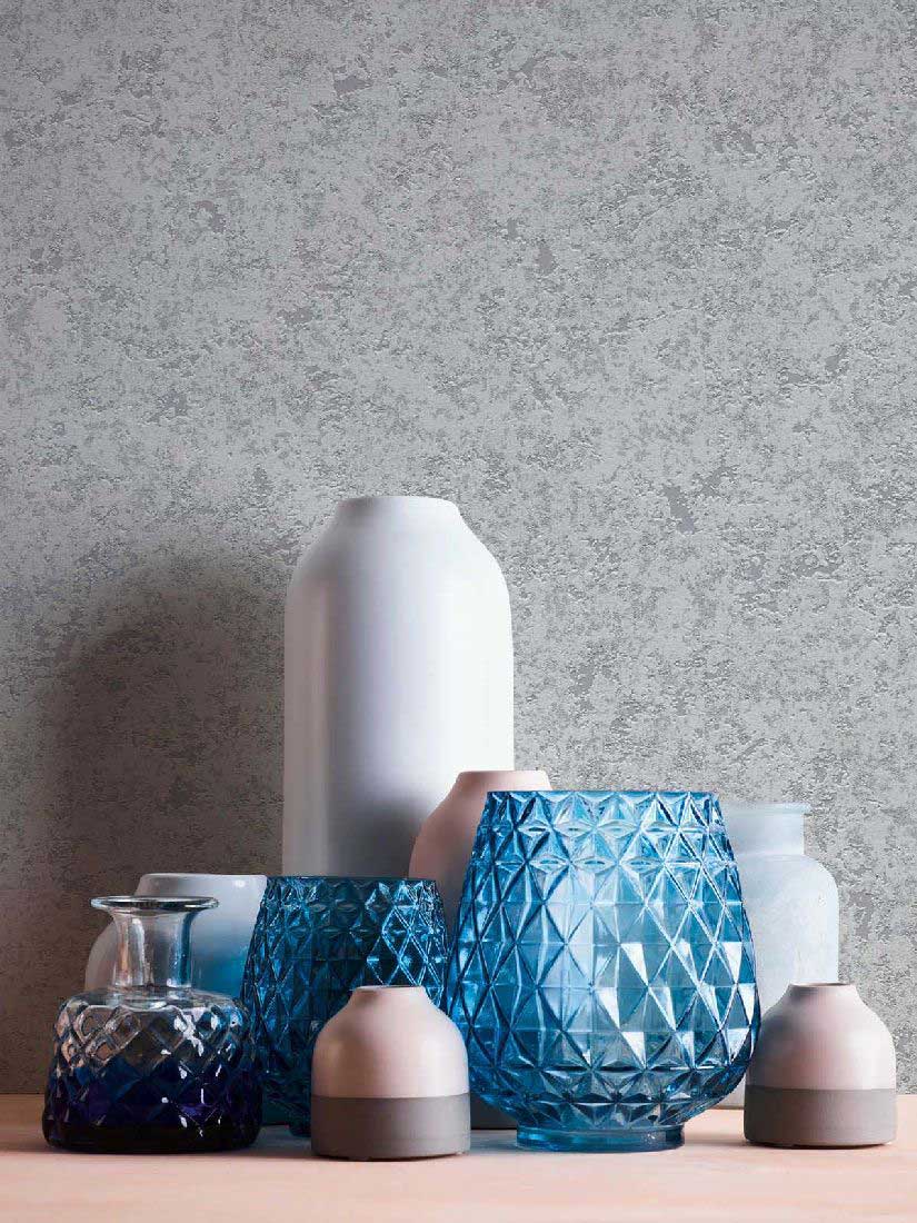 Skaben Tapete Palm Palmentapete Dschungeltapete Grau / Grün Raum4