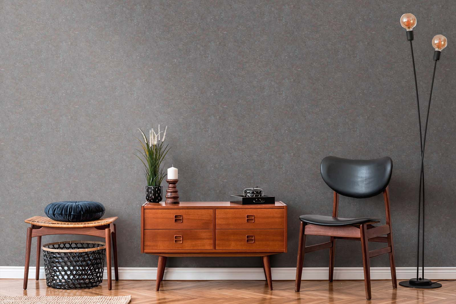 Skaben Tapete Uni Unitapete Weiß Raum6