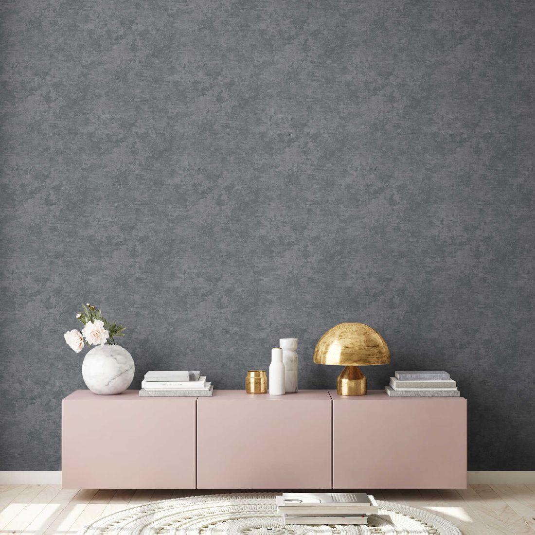 Skaben Tapete Uni Unitapete Beige Raum5