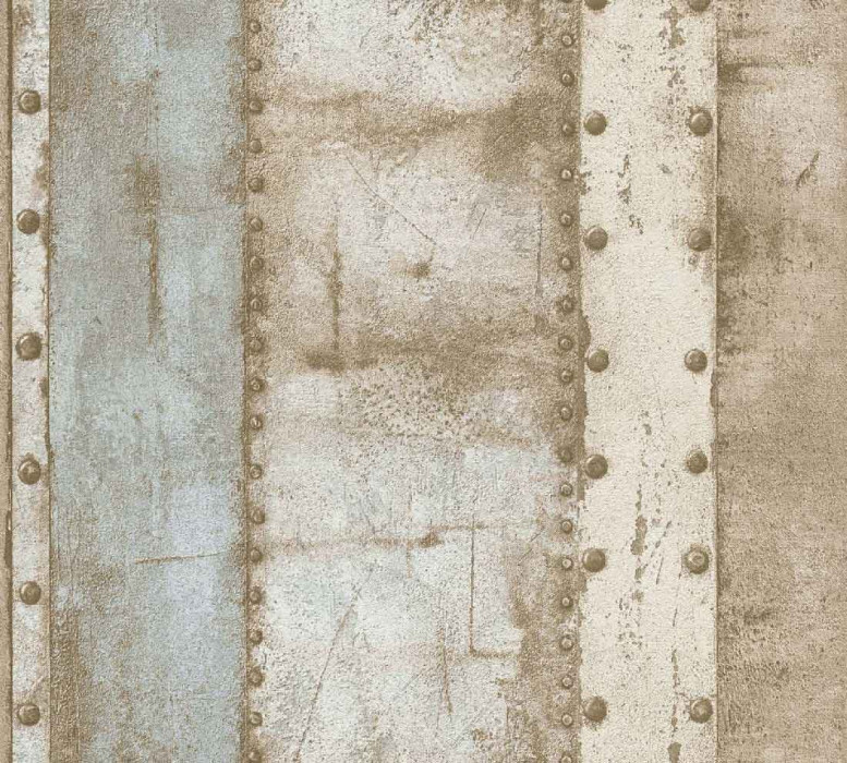 Skaben Papier peint Vintage - Papier peint vintage Beige / Bleu 10,05 m x 0,53 m main product photo