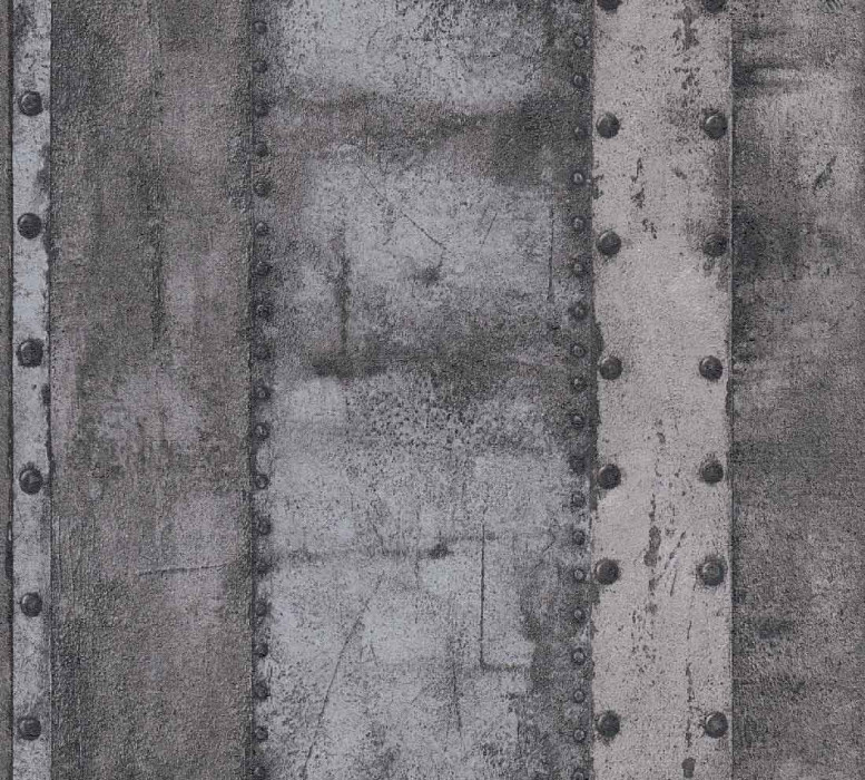 Skaben Wallpaper Vintage - Vintage Wallpaper Grey / Black 10.05 m x 0.53 m main product photo