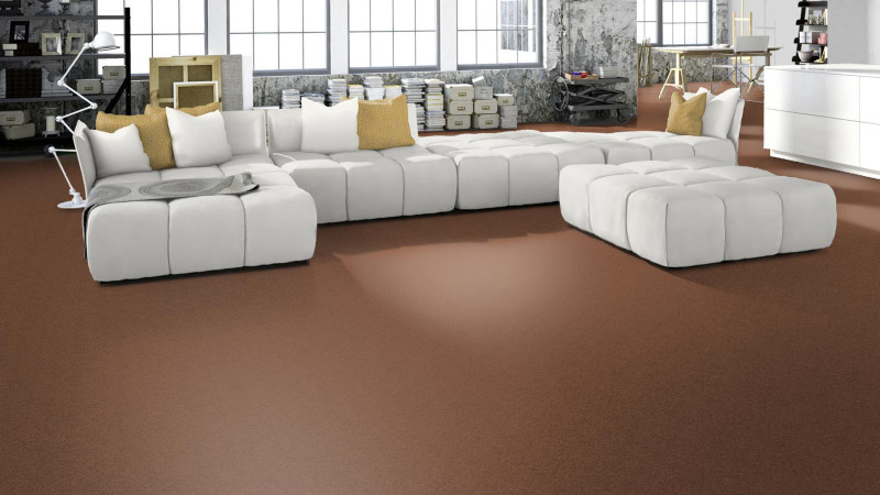 Skaben Teppichboden Amazonas Oxidrot Braun 500 cm main product photo