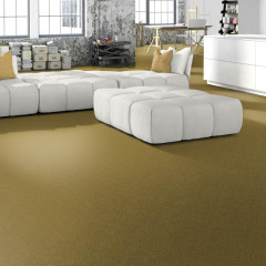 Skaben Fitted carpet Orinoco Mustard Green 400 cm