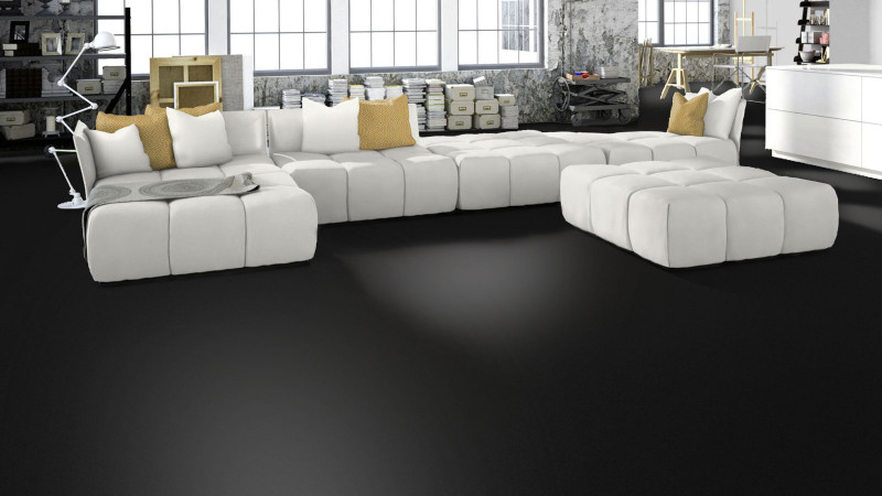 Skaben Fitted carpet Orinoco Pure Black 400 cm main product photo