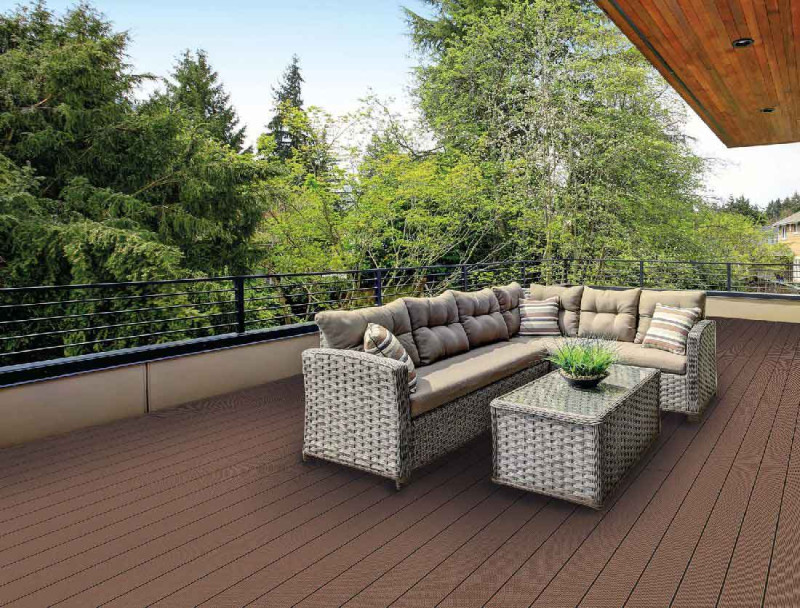 Skaben Terrassendiele WPC massiv Prime Hellbraun gerillt 22 x 143 x 3000-4800 main product photo