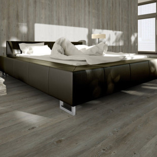 Skaben vinyl flooring solid Life 30 Oak rustic Dark gray 1-plank Adhesive plank