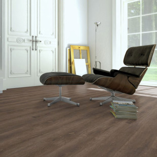 Skaben vinyl flooring solid Life 55 Scarlet Oak dark natural 1-plank 4V to stick