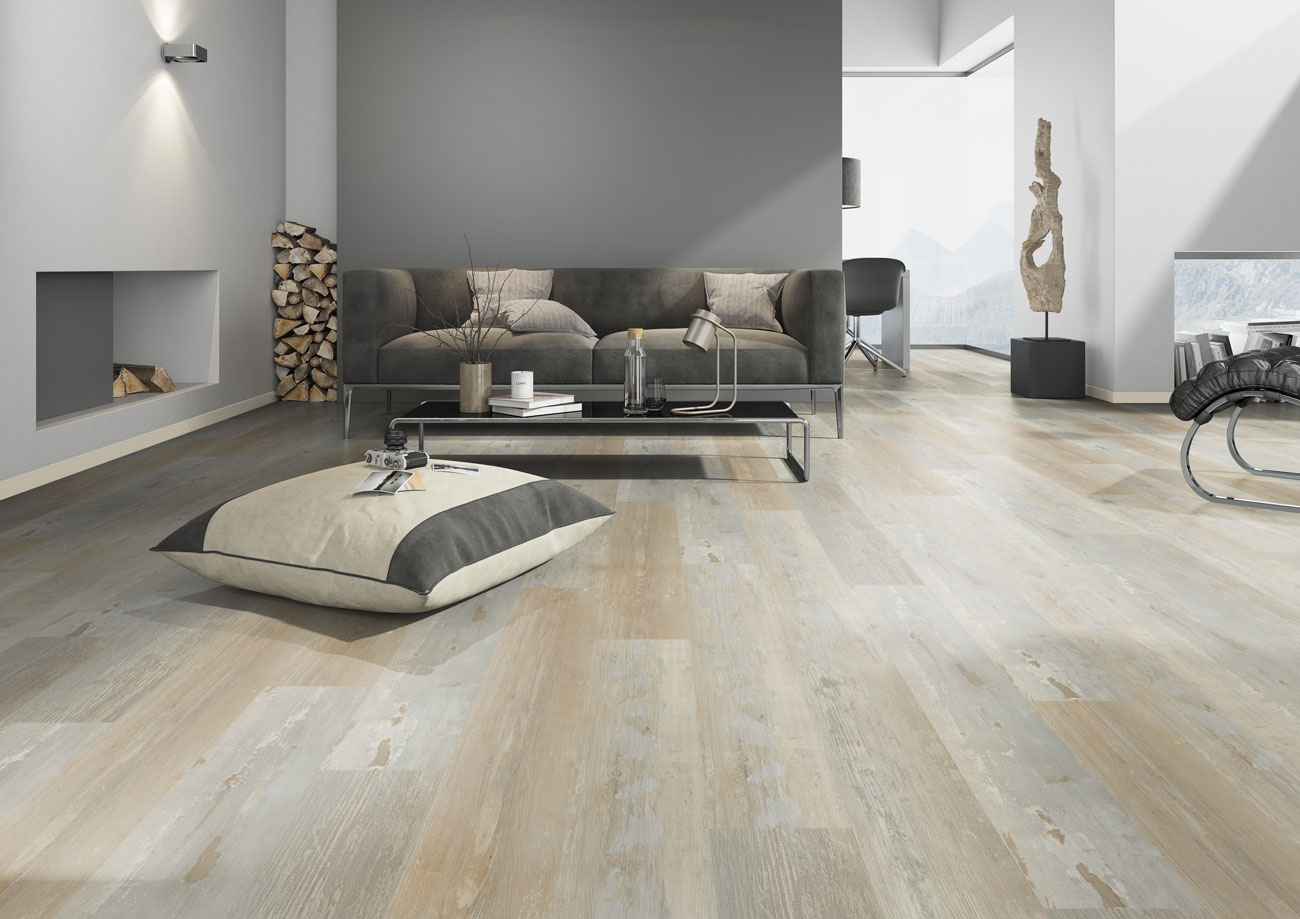 Skaben Vinylboden massiv Life 30 Bemaltes Holz Natürlich 1-Stab Landhausdiele Raum4