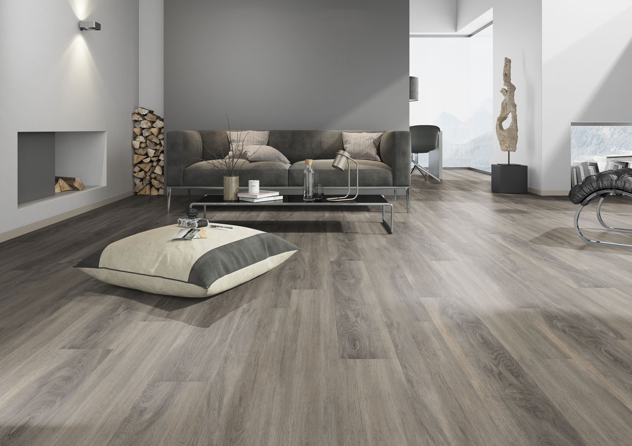 Skaben Vinylboden massiv Life 30 Dockside Eiche Hell 1-Stab Landhausdiele Raum4