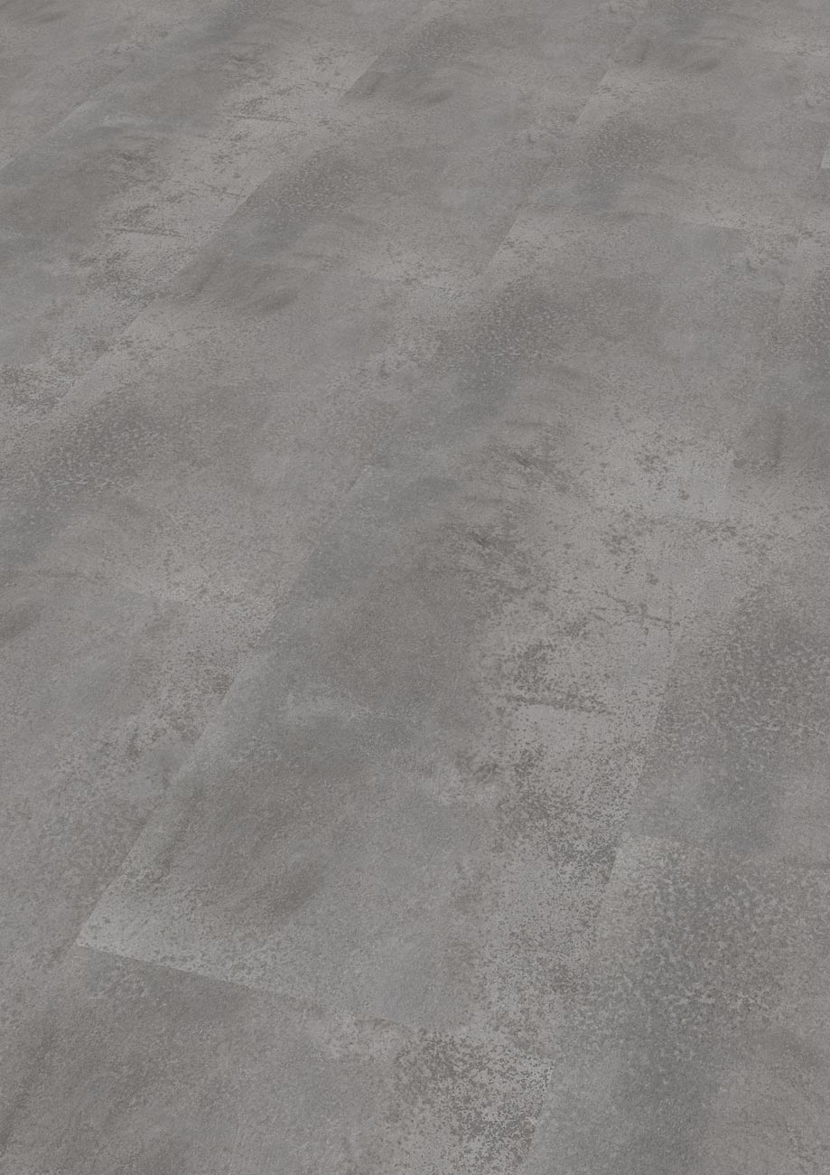 Skaben Vinylboden massiv Life 30 Oxid Grau Fliese Raum1