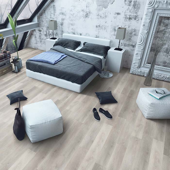 Skaben Vinylboden massiv Life 30 Traditionelle Eiche Greige 1-Stab Landhausdiele Erlebnismodus