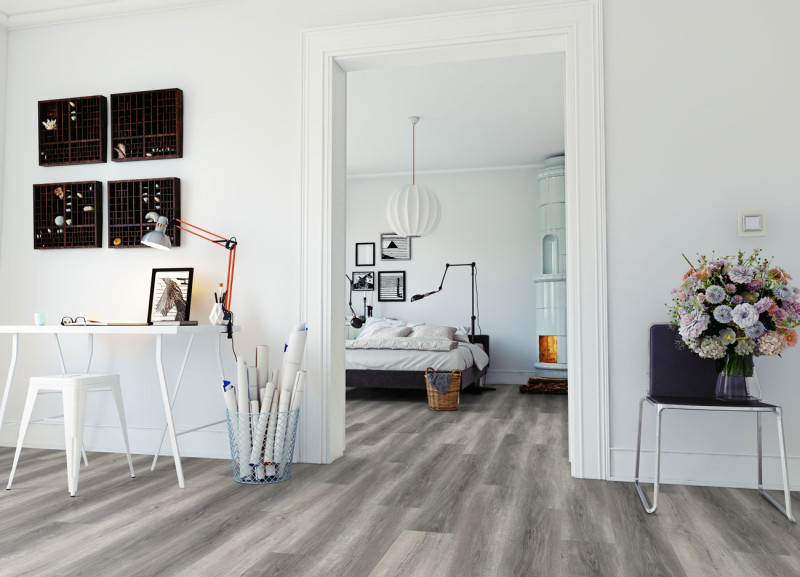 Suelo Vinilo Skaben macizo Life Click 30 Roble Puro Gris 1 lama listo para clicar main product photo