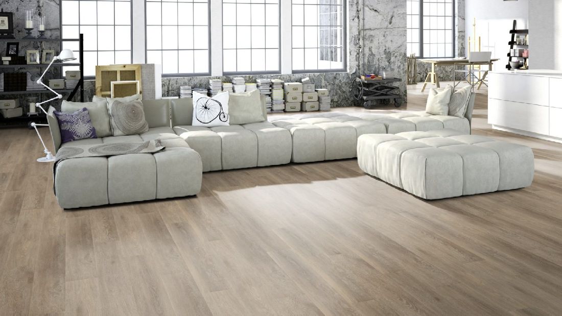 Skaben Vinyl massiv Life Lay 70 Acoustic Cerused Oak Natural 1-Stab Landhausdiele Trittschalldämmung Raum6