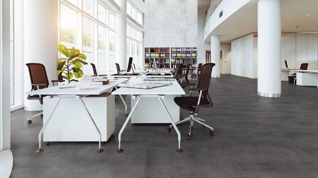 Skaben Vinyl massiv Life Lay 70 Luna Graphite Fliesenoptik XL M4V Raum11